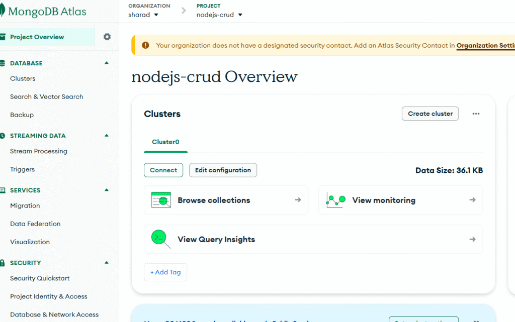Check MongoDB Atlas under Browse Collections: 
